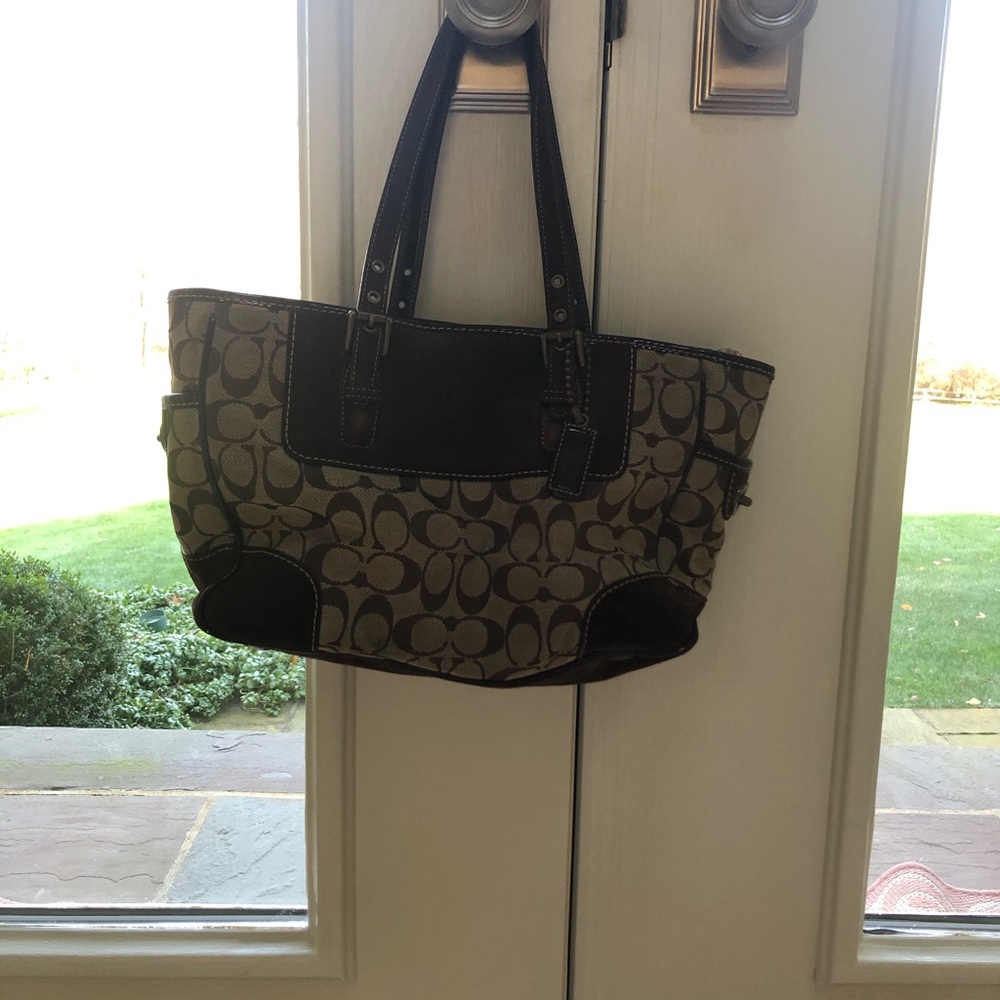 Brown coach bag